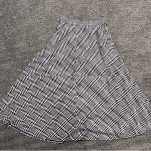 Halara blue & white Plaid Flared Women's Skirt size M